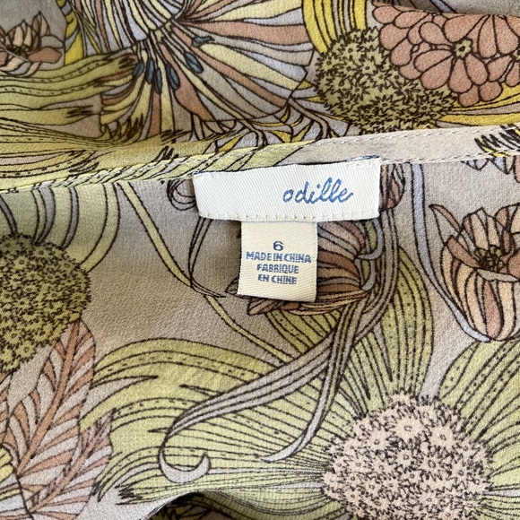 Anthropologie Odille Wind Tossed Blooms Silk Blouse - Picture 5 of 6